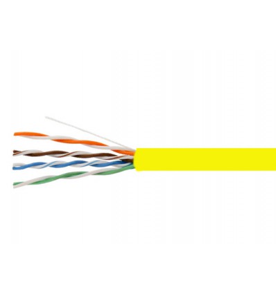 1000Ft Cat6 Stranded UTP Copper Bulk Cable Yellow