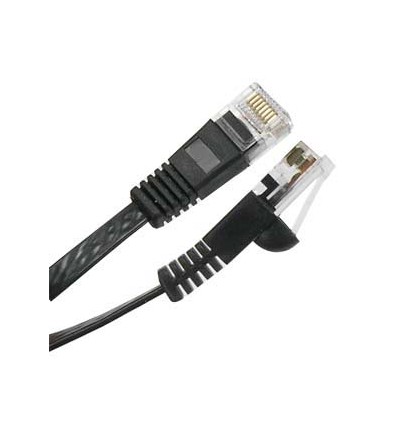 1Ft Cat6 Flat Ethernet Cable Black