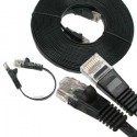 5Ft Cat6 Flat Ethernet Cable Black
