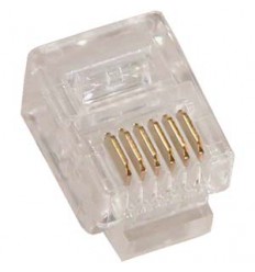 RJ12 Crimp Plug for Stranded Wire