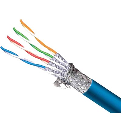 100Ft Cat7 Ethernet Copper Bulk Cable Blue