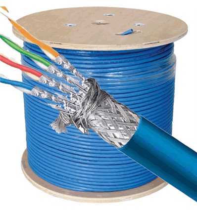 500Ft Cat7 Ethernet Copper Bulk Cable Blue