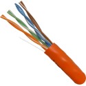 Orange 50Ft Cat5e Bulk CMR UTP Copper Cable