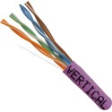 Purple 300Ft Cat5e Bulk CMR UTP Copper Cable