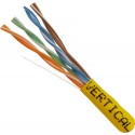Yellow 300Ft Cat5e Bulk CMR UTP Copper Cable