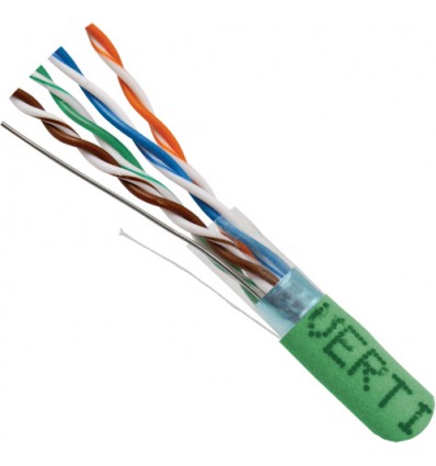 Blue 50Ft Cat5e Shielded Solid Copper Cable