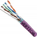 Purple 50Ft Cat5e Shielded Solid Copper Cable