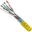 Yellow 50Ft Cat5e Shielded Solid Copper Cable