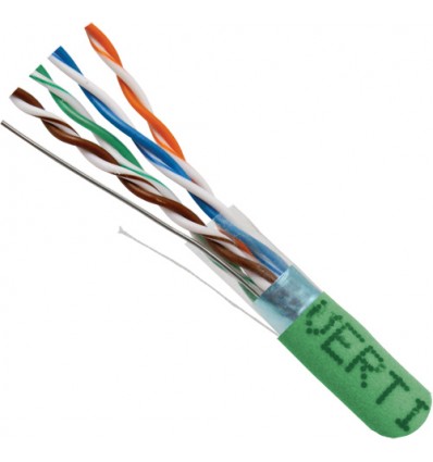 Blue 200Ft Cat5e Shielded Solid Copper Bulk Cable