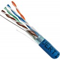 Blue 300Ft Cat5e Shielded Solid Copper Bulk Cable