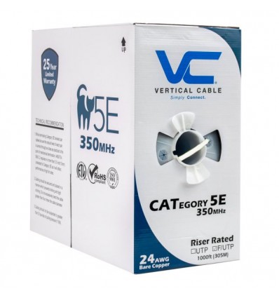 Vertical 1000Ft  Cat5e Shielded Cable Blue