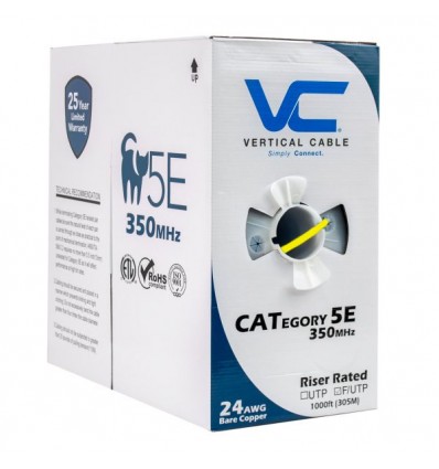 Vertical 1000Ft  Cat5e Shielded Cable Blue