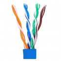 50Ft Cat5e Plenum UTP Bulk Copper Cable Blue
