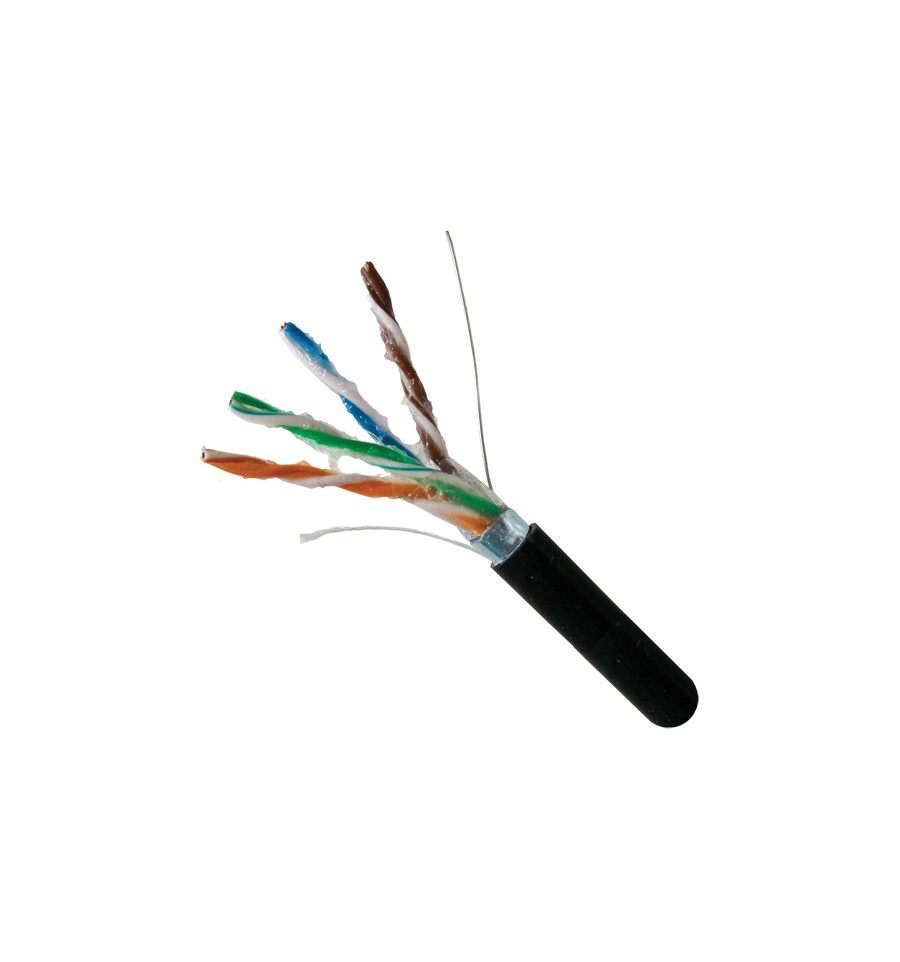 Outdoor Shielded Direct Burial Cat5e Ethernet Copper Cable 300ft 