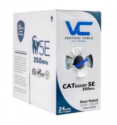 Blue Cat5e Plenum Shielded Bulk Cable