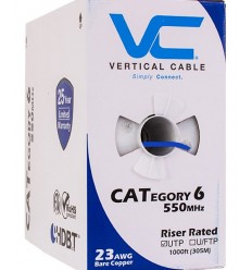 Cat6 Bulk Copper Cable 1000Ft Blue