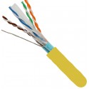 50Ft Cat6 Shielded Bulk Copper Cable CMR Yellow