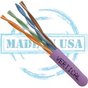50Ft Cat6 Plenum Bulk Cable Purple