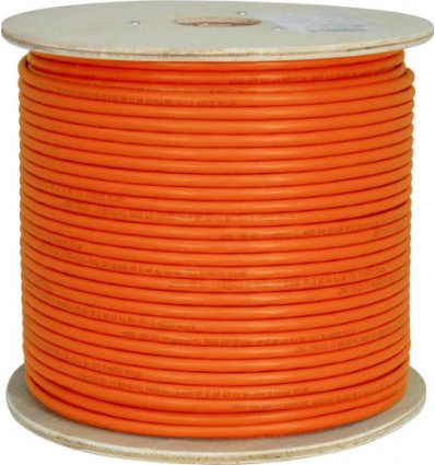 Vertical Cable Cat6A 10G, UTP, 23AWG, Solid Bare Copper, PVC, 1000ft, Bulk Ethernet Cable