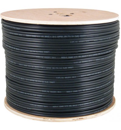 Vertical Cable Cat6A 10G, Plenum, UTP, 23AWG, Solid Bare Copper, PVC, 1000ft, Bulk Ethernet Cable