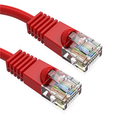 1Ft Cat5e Ethernet Copper Cable Red