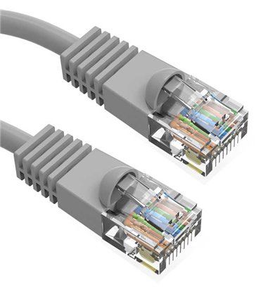 2Ft Cat5e Ethernet Copper Cable Grey