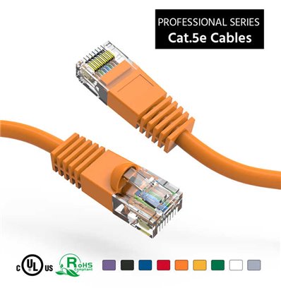 100Ft Cat5e Ethernet Copper Cable Orange