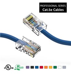 0.5Ft Cat5e Ethernet Non-booted Cable Blue 2