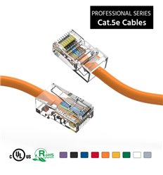 0.5Ft Cat5e Ethernet Non-booted Cable Orange 2