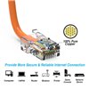 0.5Ft Cat5e Ethernet Non-booted Cable Orange