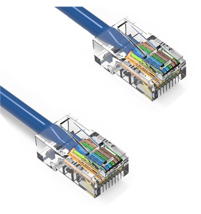 1Ft Cat5e Ethernet Non-booted Cable Blue