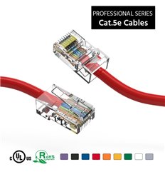 1Ft Cat5e Ethernet Non-booted Cable Red 2