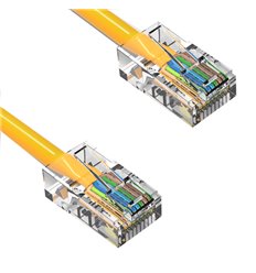 1Ft Cat5e Ethernet Non-booted Cable Yellow