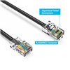 14Ft Cat5e Ethernet Non-booted Cable Black