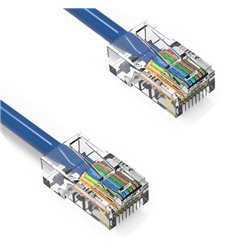 25Ft Cat5e Ethernet Non-booted Cable Blue