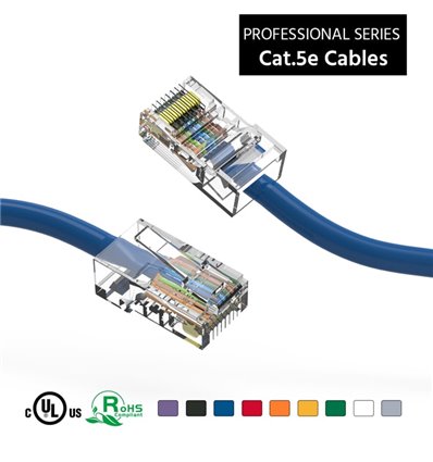 150Ft Cat5e Ethernet Non-booted Cable Blue