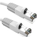 1Ft Cat5e Ethernet Shielded Cable White 1Ft Cat5e Ethernet Shielded Cable White