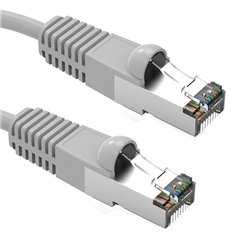 2Ft Cat5e Ethernet Shielded Cable Grey