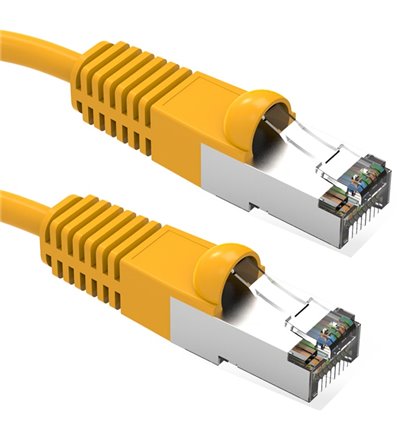 2Ft Cat5e Ethernet Shielded Cable Yellow