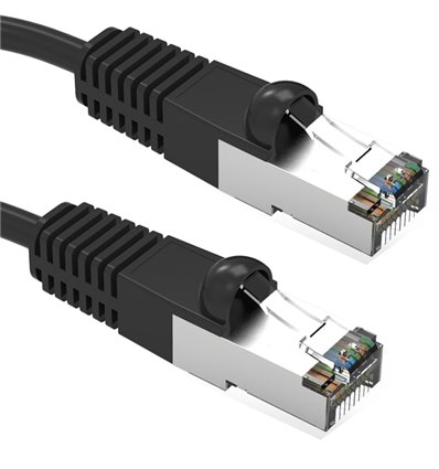 3Ft Cat5e Ethernet Shielded Cable Black