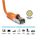 3Ft Cat5e Ethernet Shielded Cable Orange