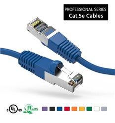 5Ft Cat5e Ethernet Shielded Cable Blue 2