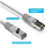 7Ft Cat5e Ethernet Shielded Cable Grey