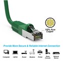 10Ft Cat5e Ethernet Shielded Cable Green 10Ft Cat5e Ethernet Shielded Cable Green