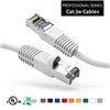 10Ft Cat5e Ethernet Shielded Cable White