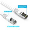 10Ft Cat5e Ethernet Shielded Cable White