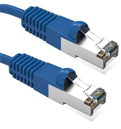14Ft Cat5e Ethernet Shielded Cable Blue