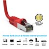 14Ft Cat5e Ethernet Shielded Cable Red
