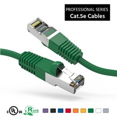 25Ft Cat5e Ethernet Shielded Cable Green 2