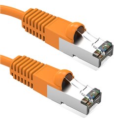 25Ft Cat5e Ethernet Shielded Cable Orange